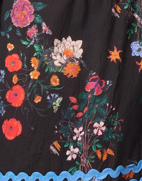 Fabric image - Ro's Garden - Highland Black Multi Print Shirt Dress 