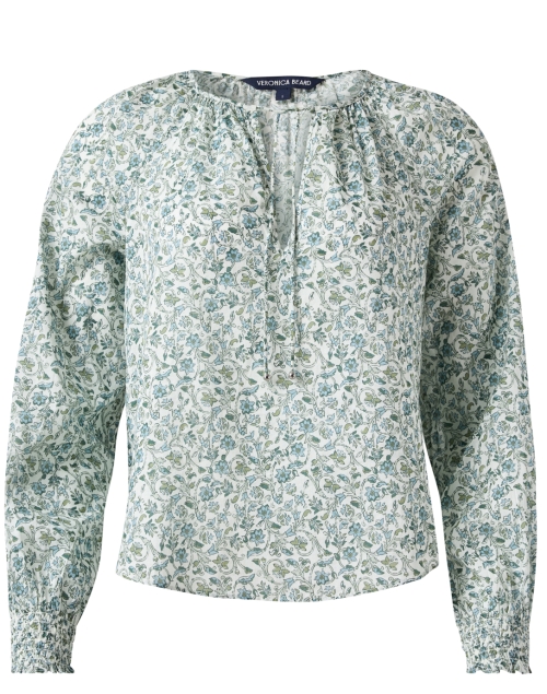 Product image - Veronica Beard - Layana Multi Floral Cotton Top