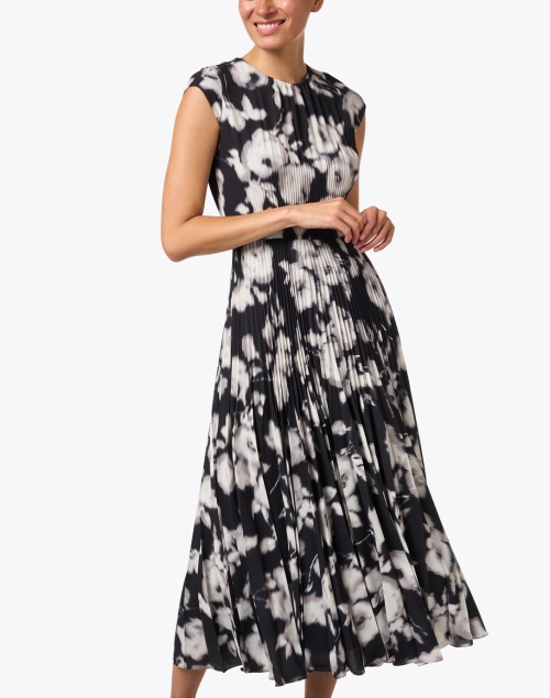 Front image - Jason Wu Collection - Black and White Print Pleated Dress