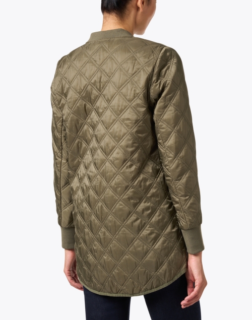 Back image - Elliott Lauren - Olive Green Quilted Jacket 