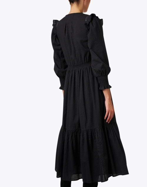 Back image - Banjanan - Pearl Black Seersucker Dress