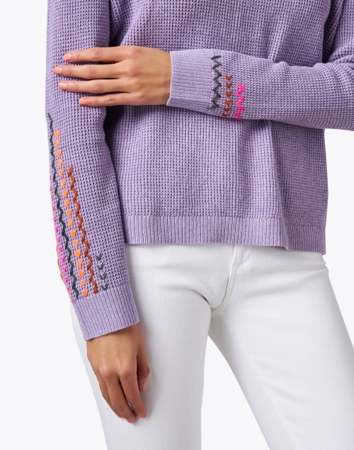 Extra_1 image - Lisa Todd - Purple Stitch Cotton Sweater