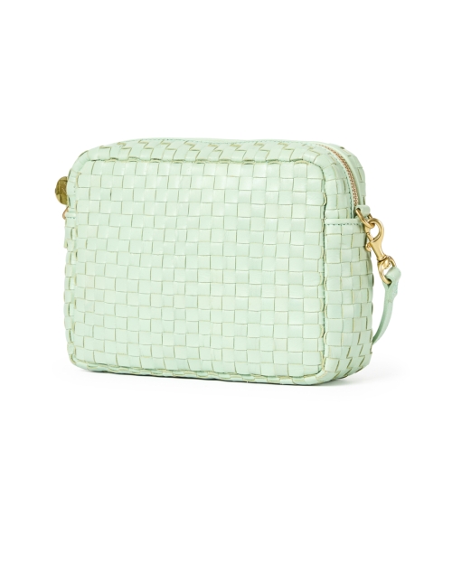 Front image - Clare V. - Mint Woven Leather Crossbody Bag