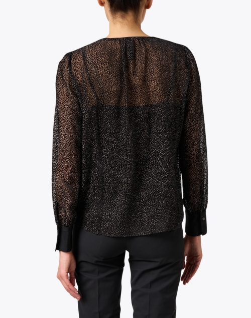 Back image - Marc Cain - Black Sheer Dot Blouse