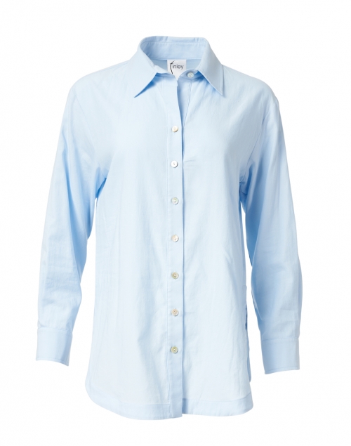 Finley - Misty Blue Cotton Shirt