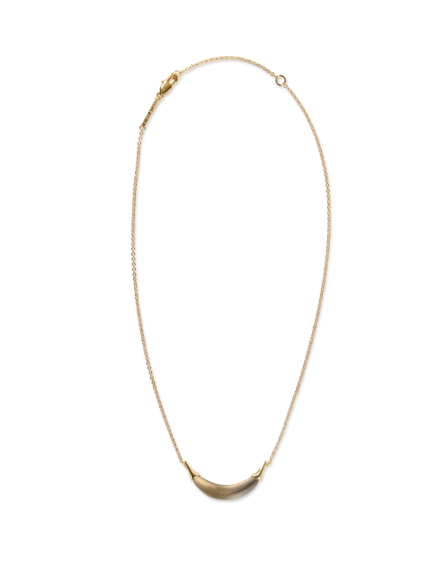 Product image - Alexis Bittar - Gold and Grey Lucite Crescent Necklace