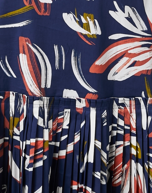 Fabric image - Shoshanna - Tori Navy Floral Printed Dress