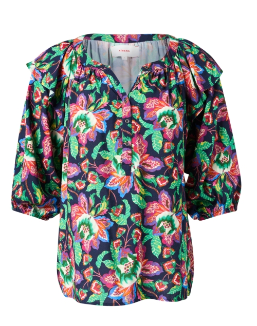 Product image - Xirena - Kirana Navy Multi Print Cotton Top