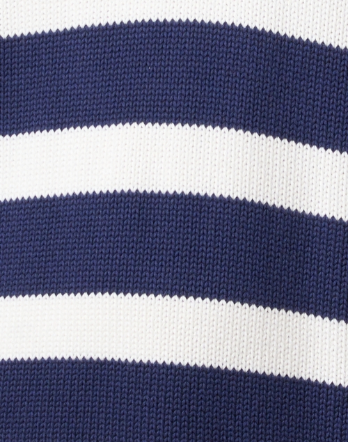 Fabric image - White + Warren - Navy and White Cotton Sweater