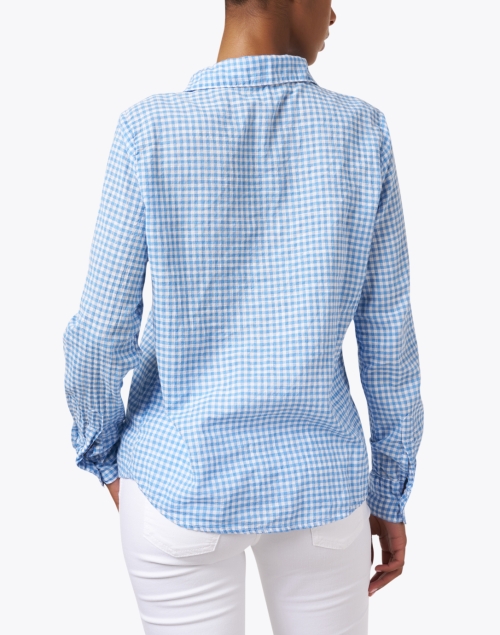 Back image - CP Shades - Romy Blue Gingham Linen Shirt
