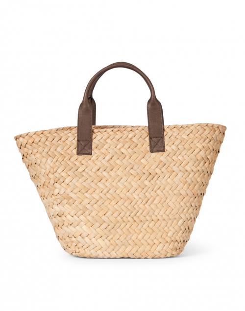 Product image - Kayu - Preston Natural Woven Seagrass and Brown Leather Tote Bag