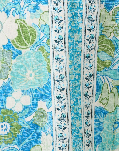 Fabric image - D'Ascoli - Dahlia Blue Multi Print Cotton Dress