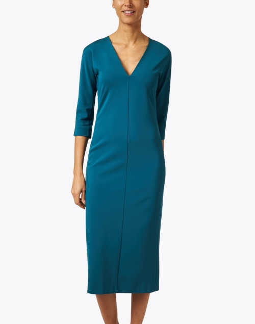 Front image - Max Mara Leisure - Palo Teal Blue Midi Dress
