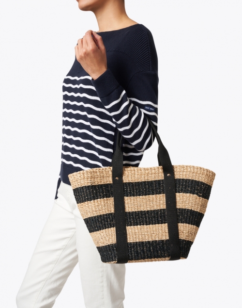 Merritt Striped Straw Tote