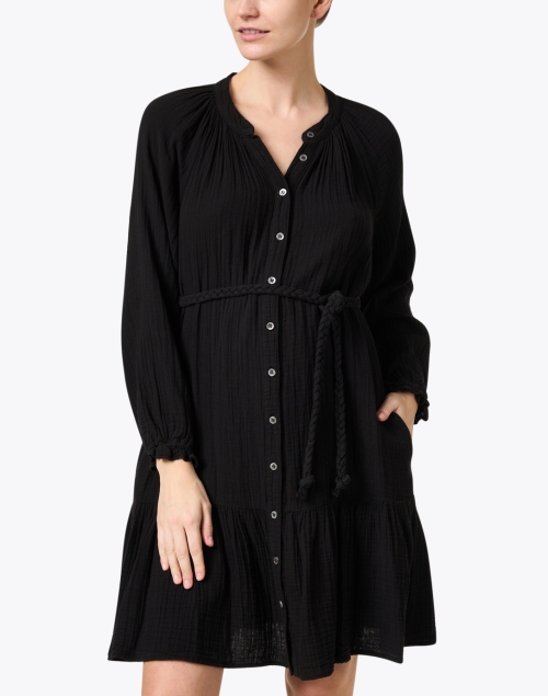 Front image - Xirena - Rainey Black Cotton Gauze Dress