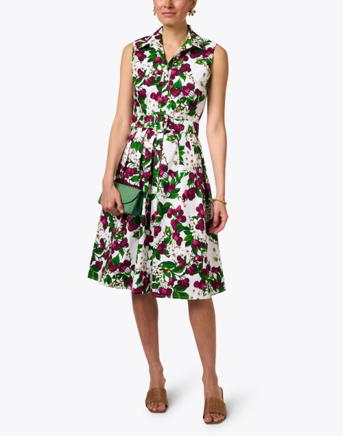 Audrey White Multi Print Dress