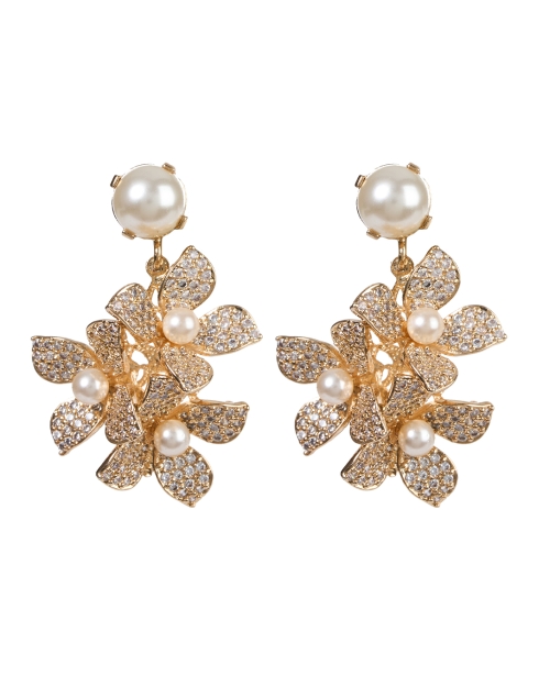 Product image - Anton Heunis - Pearl and Gold Cluster Flower Drop Earrings