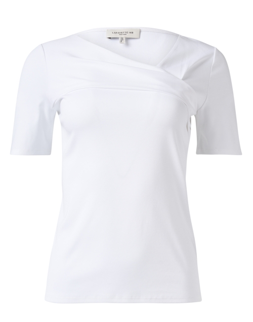 Product image - Lafayette 148 New York - White Asymmetrical Jersey Top