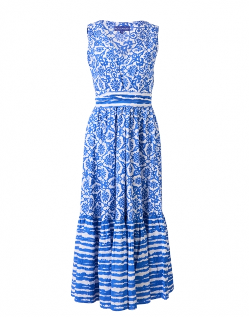 Product image - Ro's Garden - Mariana Blue and White Floral Cotton Dress