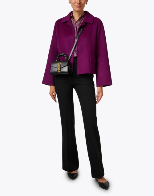 Cyclamen Purple Wool Cashmere Jacket