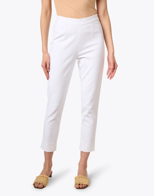 Front image - Frances Valentine - Lucy White Stretch Cotton Pant