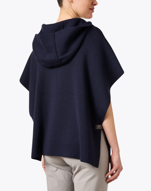 Back image - Fabiana Filippi - Dark Blue Wool Knit Jacket
