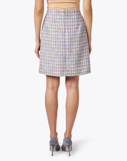 Back image - Marc Cain - Blue Multi Tweed Mini Skirt