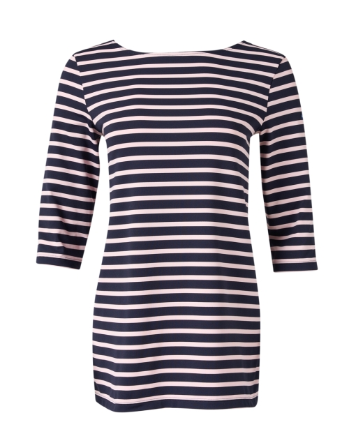 Product image - Saint James - Phare Navy and Pink Striped Shirt