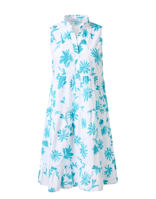 Product image - Rosso35 - White and Turquoise Print Cotton Dress