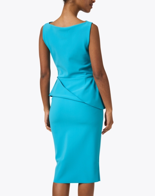 Back image - Chiara Boni La Petite Robe - Keleigh Blue Stretch Jersey Dress