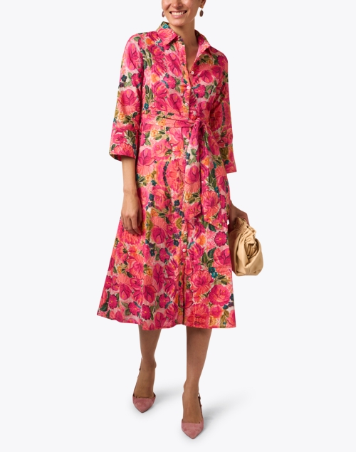 Gladys Pink Floral Print Dress