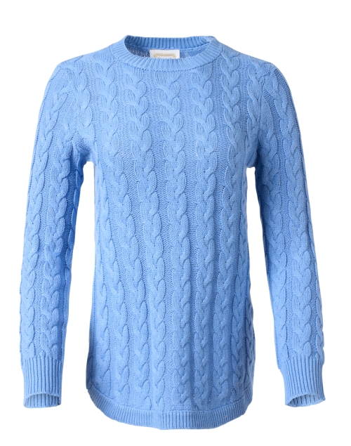 Product image - Sail to Sable - Blue Cotton Cable Knit Sweater