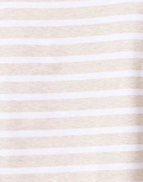 Fabric image - Saint James - Etrille Beige and White Striped Cotton Tee