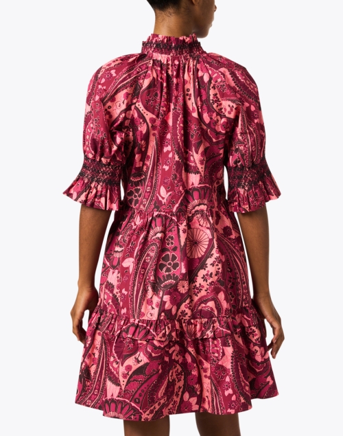 Back image - Figue - Halima Pink Paisley Cotton Dress