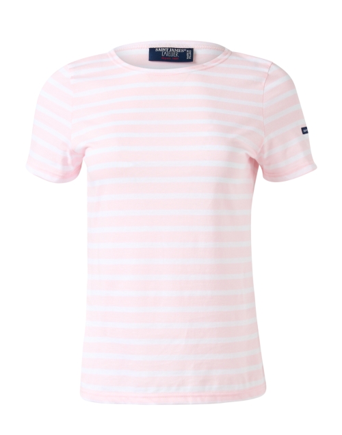Product image - Saint James - Etrille Pink and White Striped Cotton Tee
