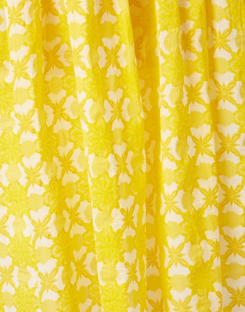 Fabric image - Ro's Garden - Seychelles Yellow Print Cotton Tunic Top