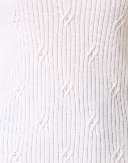 Fabric image - White + Warren - White Pearl Cashmere Sweater