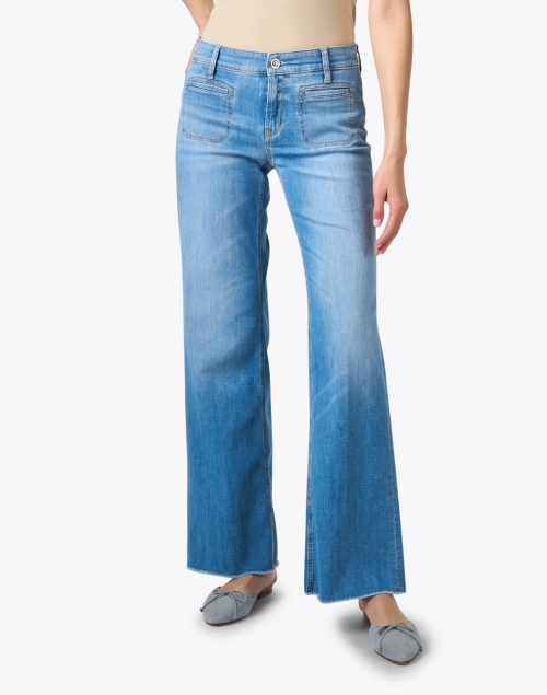 Front image - Cambio - Tess Blue Wide Leg Jean