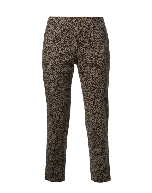 Product image - Piazza Sempione - Monia Beige and Black Print Stretch Corduroy Pant