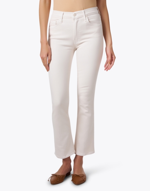 Front image - Mother - The Insider Ivory Straight Leg Jean