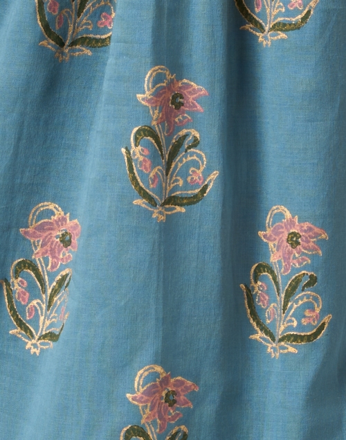 Fabric image - Bella Tu - Dahlia Teal Printed Dress