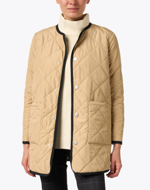 Extra_1 image - Jane Post - Olive and Tan Reversible Quilted Jacket