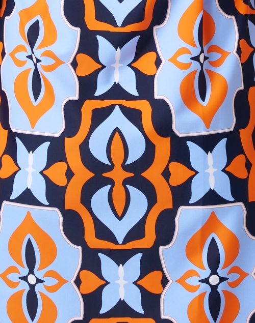 Fabric image - Jude Connally - Susanna Blue and Orange Print Dress