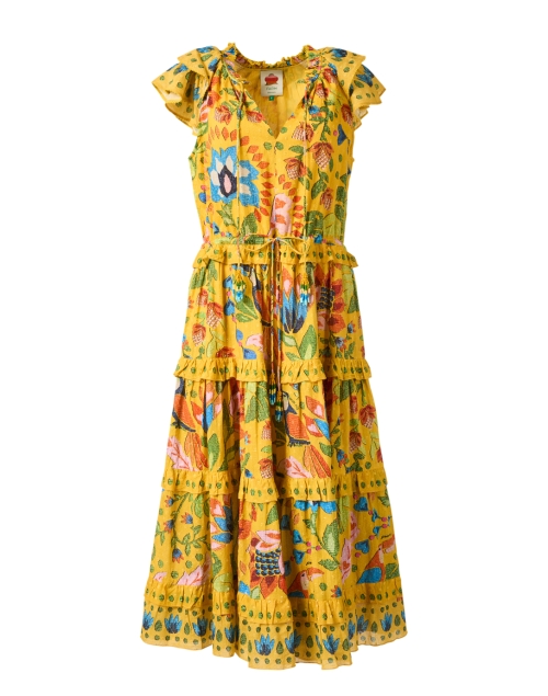 Product image - Farm Rio - Yellow Multi Print Cotton Dress