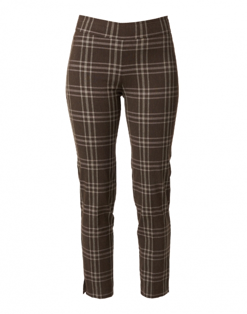 Product image - Avenue Montaigne - Pars Brown and White Plaid Stretch Pull On Pant