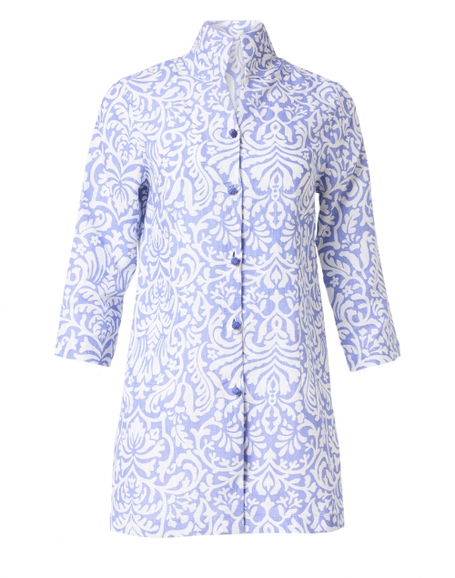 Rita Lavender Floral Linen Jacket | Connie Roberson