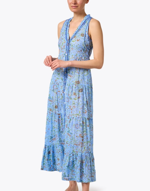 Front image - Poupette St Barth - Nana Blue Multi Print Dress