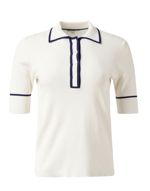 Product image - Kinross - White and Navy Polo Sweater
