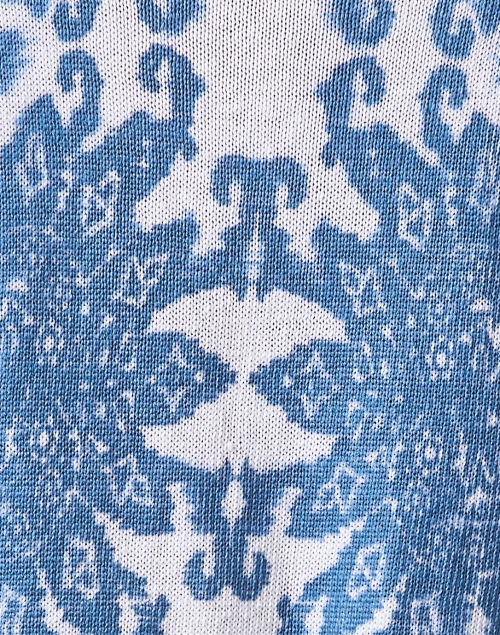 Fabric image - Kinross - Blue and White Print Linen Sweater