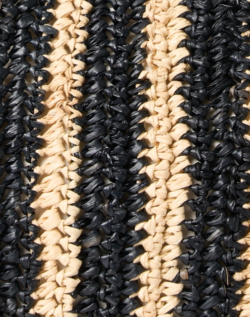 Fabric image - Laggo - Marina Sand Beige and Black Striped Straw Bag